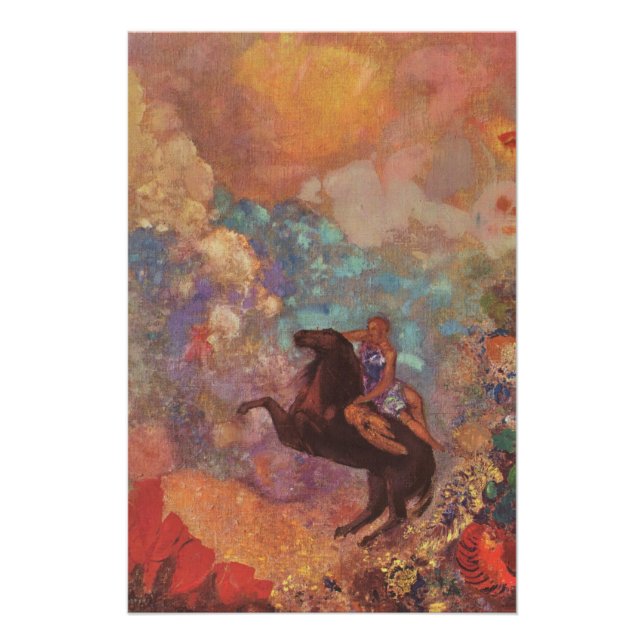 Pôster Musa auf Pegasus (Redon 1900) (Frente)
