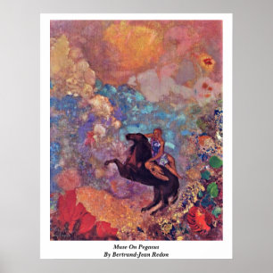 Poster Musa em Pegasus por Bertrand-Jean Redon