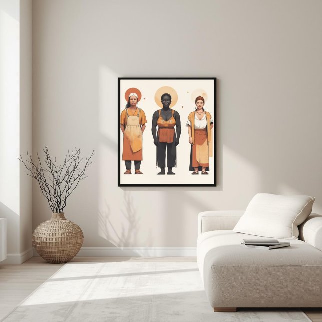 Poster Musa Moderna – Geometria Feminina Abstrata (Criador carregado)