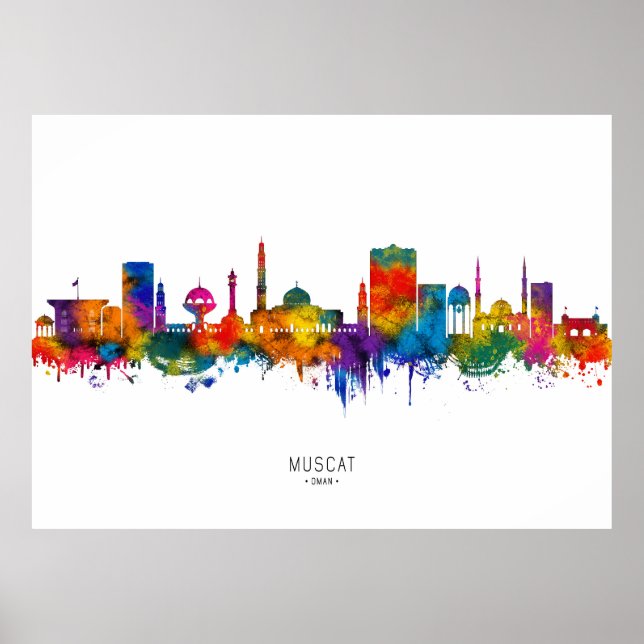 Poster Muscat Oman Skyline (Frente)