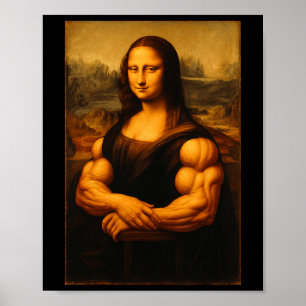Poster Muscle Mona Lisa Bodybuilding Gym E