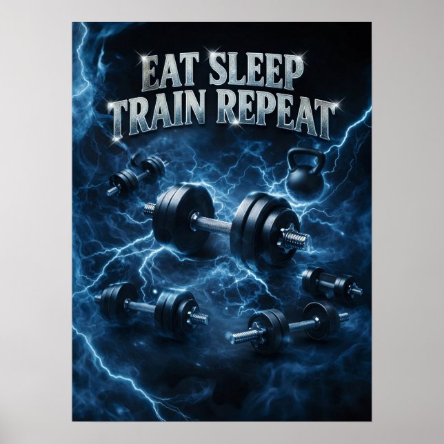 Poster Musculação Iron Thunder (Frente)