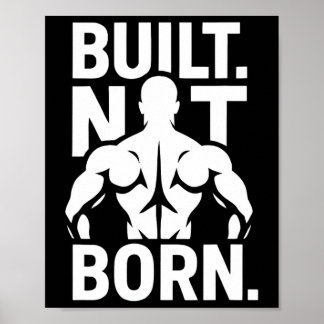 Poster Musculação Motivacional de Fitness Construído Não