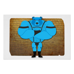 Pôster músculo Gay artístico de SlipperyJoe tem present