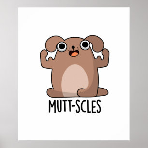 Poster Músculos Mutt Cães Engraçados
