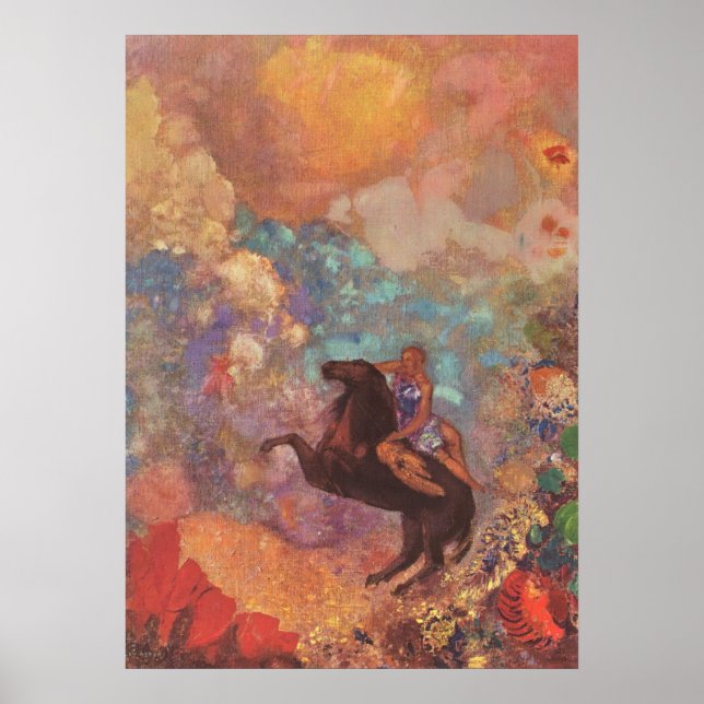 Pôster Muse auf Pegasus, Odilon Redon (Frente)