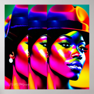 Poster MUSE NEON: Iridescência Elétrica