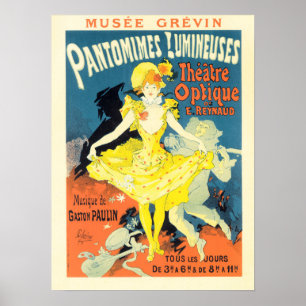 Poster MUSEE GREVIN PARIS Jules Cheret Antigo Teatro Fran