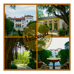 Pôster Museu de Vizcaya e jardim botânico Miami Florida