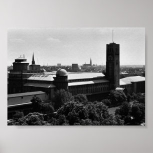 Poster Museu Deutsch de Munique, Alemanha, Vintage