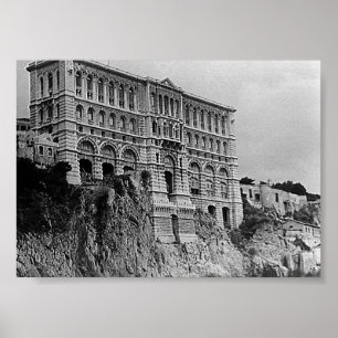 Poster Museu oceanográfico de Monaco do vintage