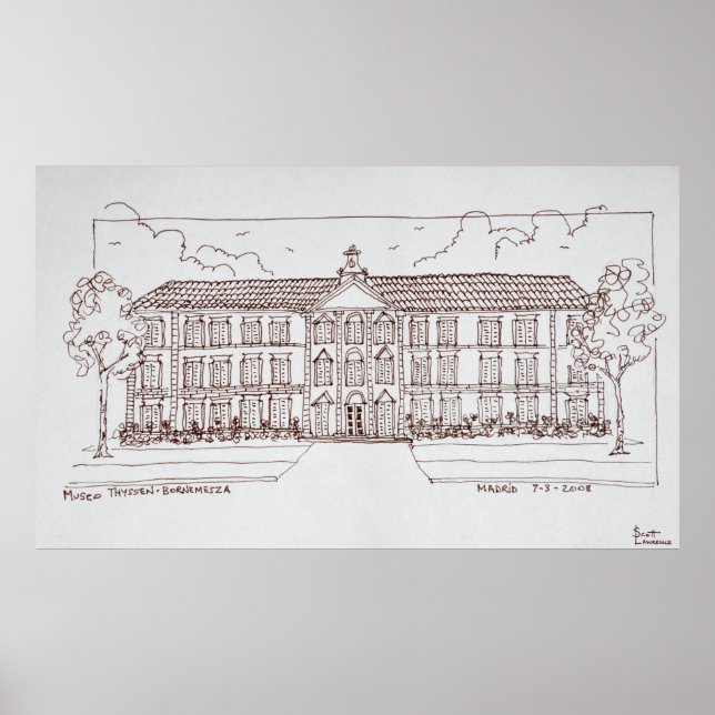 Pôster Museu Thyssen-Bornemisza | Madrid, Espanha (Frente)