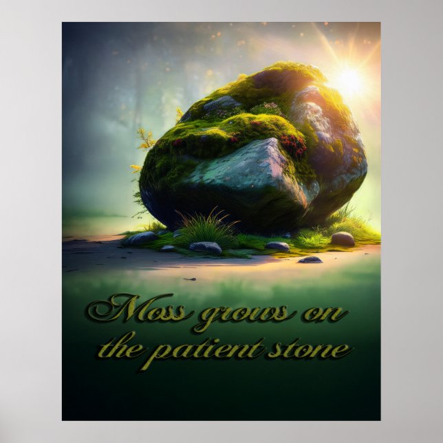 Poster Musgo Cresce Na Pedra Paciente (Frente)