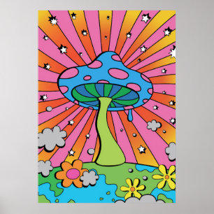 Poster Mushroom Hunter Kidcore Mushroom
