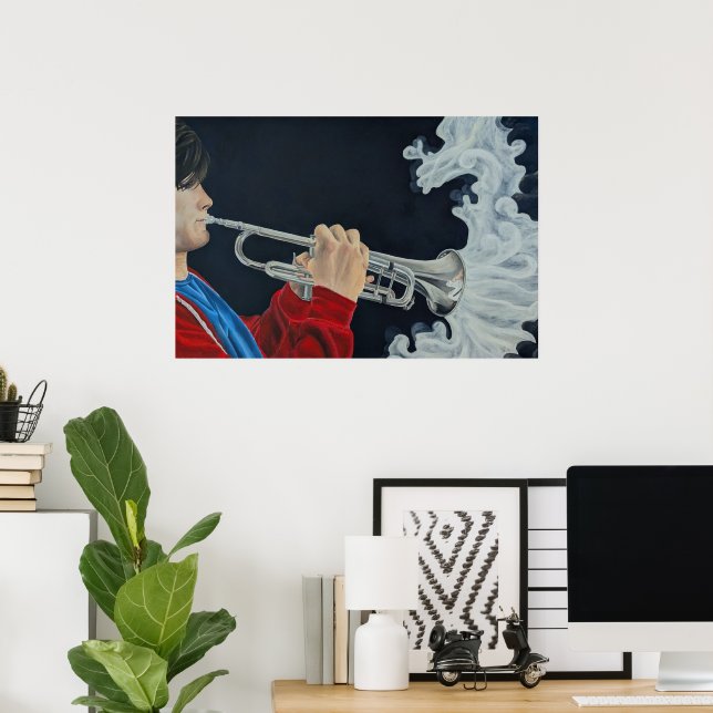 Poster Music Challenges the Darkness (Escritório em casa)