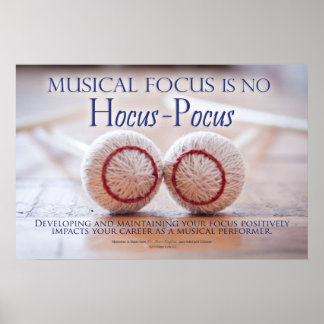 Poster Music Focus - Citações Inspiracionais Sobre Música