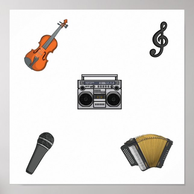 Poster Music instrument collection (Frente)
