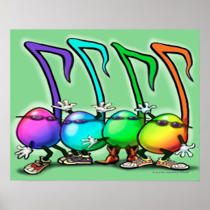 Poster Music Notes Party