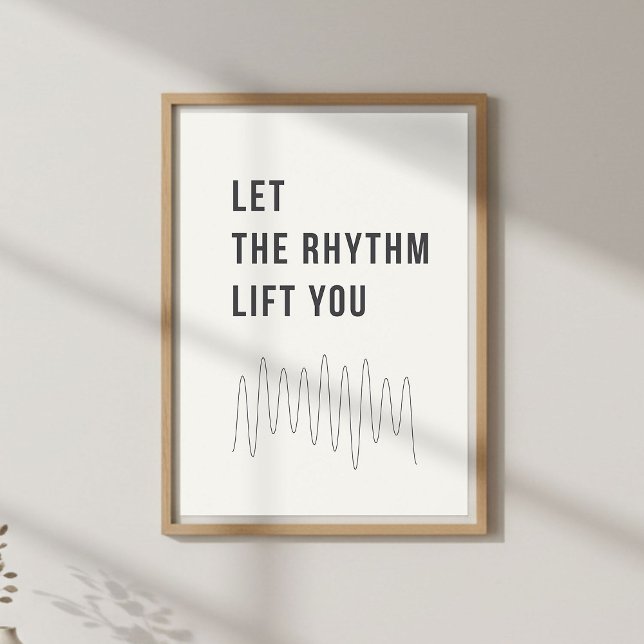 Poster Music Quote Poster. Calm Motivational Decor (Criador carregado)