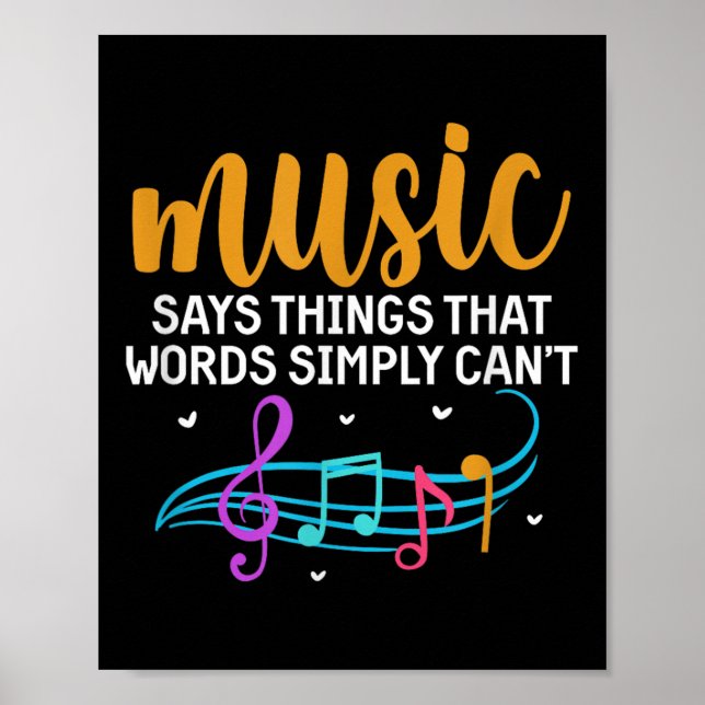 Poster Music Says Things That Words Simply Can't Music No (Frente)
