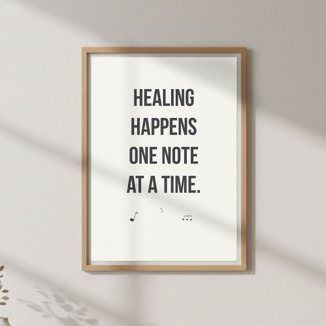 Poster Music Therapy Quote. Mental Wellness  (Criador carregado)