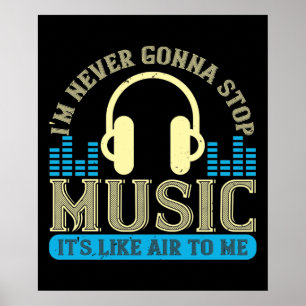 Poster Música - A Música é Como o Ar Para Mim
