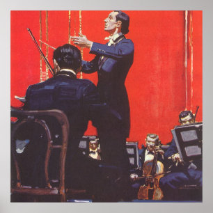 Poster Música Antiga, Regendo uma Orquestra