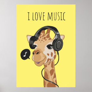 Poster Música Arte I Adoro Música