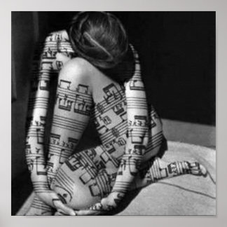 Poster Musica-artista, blanco-negro