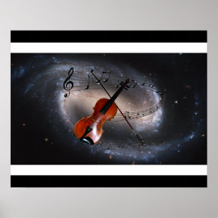 Poster Música através do ~ ~Spiral do ~Violin da galáx