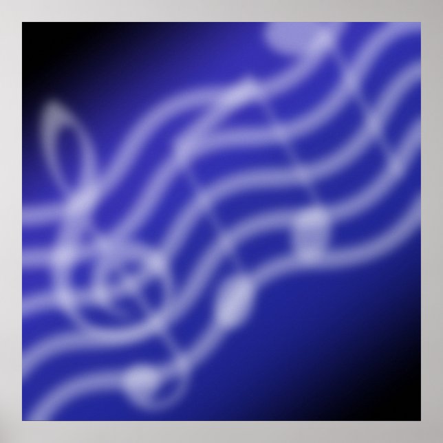 Pôster Música Azul (Frente)