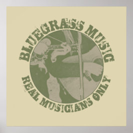 Poster Música Bluegrass Músicos reais apenas jogadores ve