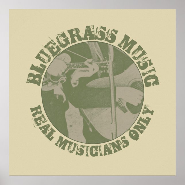 Poster Música Bluegrass Músicos reais apenas jogadores ve (Frente)
