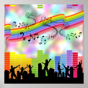 Poster Música Colorida Party