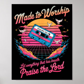 Poster Música Cristã de Adoração Retro Cette Salmos 150_6
