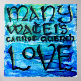 Poster Música das Canções 8:7 - Muitas Águas Não Consegue