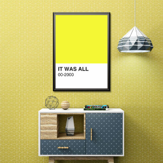 Pôster Música de Cor Amarela - Largura do Cheio