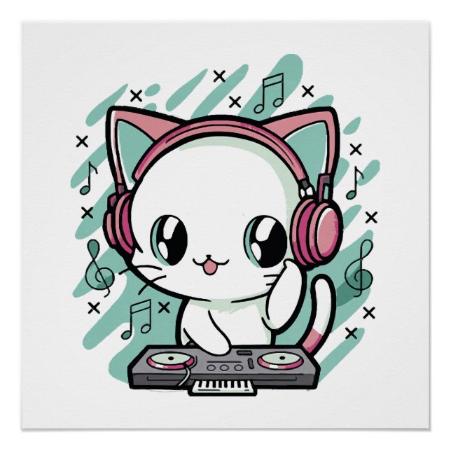 Pôster música de gato (Frente)
