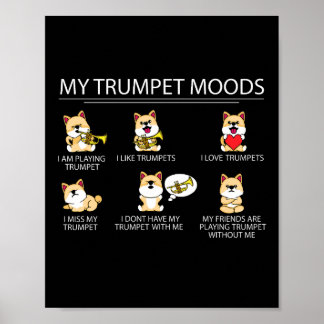 Poster Música de Jazz Gift Crianças e Jogadores de Trompe