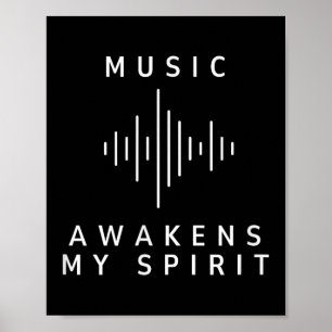 Poster Música desperta meu espírito inspirador música em