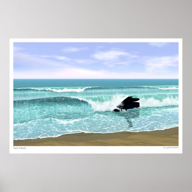 Pôster Música do surf (Frente)