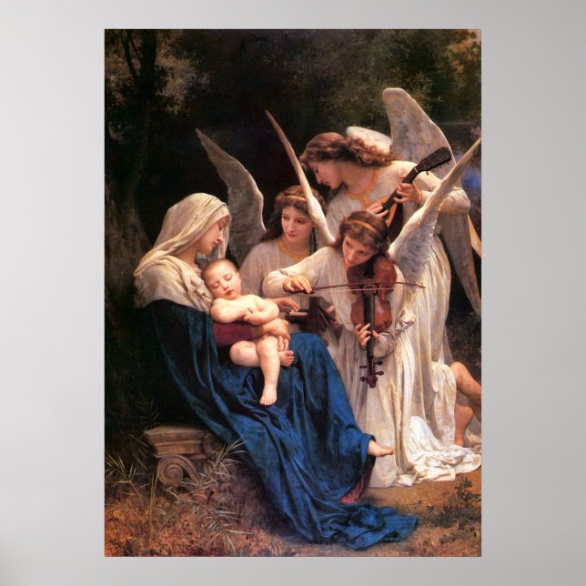Pôster Música dos Angels Bouguereau Fine Art (Frente)