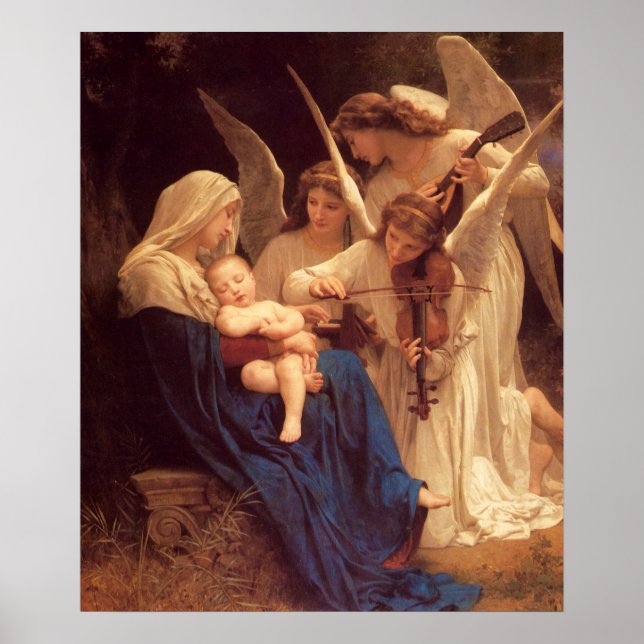 Pôster Música dos Angels William Bouguereau Fine Art (Frente)