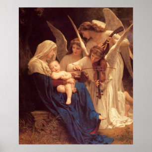 Poster Música dos Angels William Bouguereau Fine Art Pos