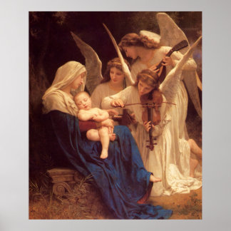 Poster Música dos Angels William Bouguereau Fine Art Pos