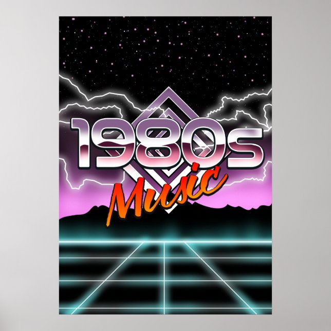 Poster Música dos anos 80 (Frente)