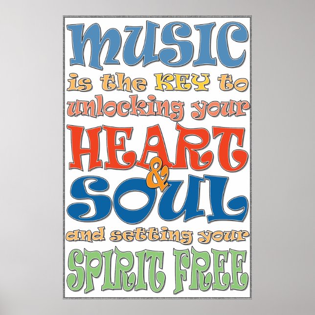 Poster Música é a chave (Frente)