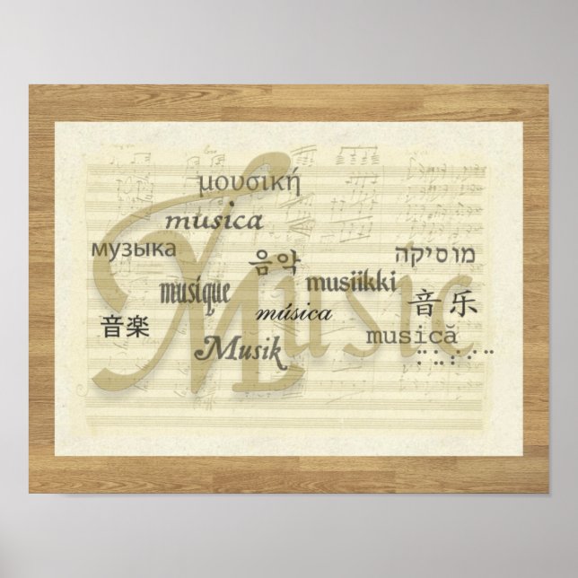 Pôster Música É Língua Universal (Frente)