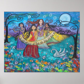 Pôster Música é Magic Canvas Print