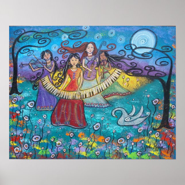 Pôster Música é Magic Canvas Print (Frente)